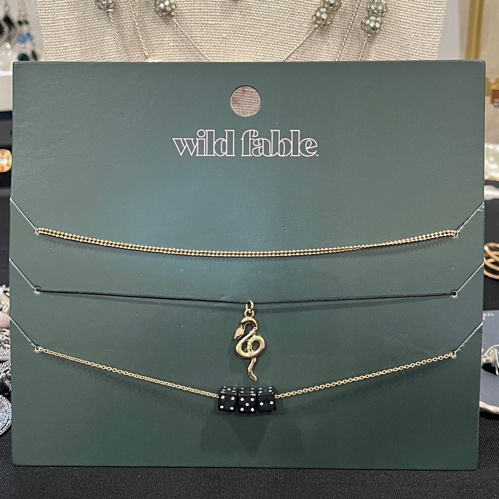 NWT Bulk Wholesale 3-piece Elegant Gold and Black Layering Necklaces - Picture 14 of 16
